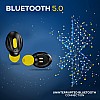 WeCool Moonwalk Mini Earbuds with Magnetic Charging Case with Digital Battery Indicator for Crisp Yellow