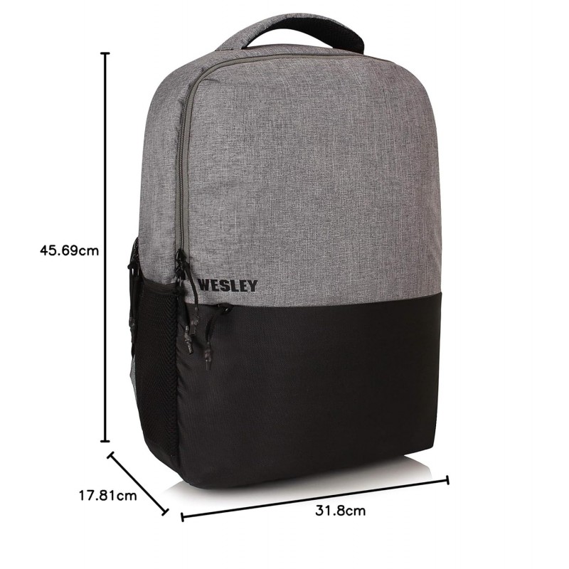 Wesley Milestone 2.0 Casual Waterproof Laptop Backpack/Office Bag/School Bag/College Bag/Travel Backpack (Dimensions:13x18 inches) (Compatible with 39.62cm(15.6inch Laptop) 30 L