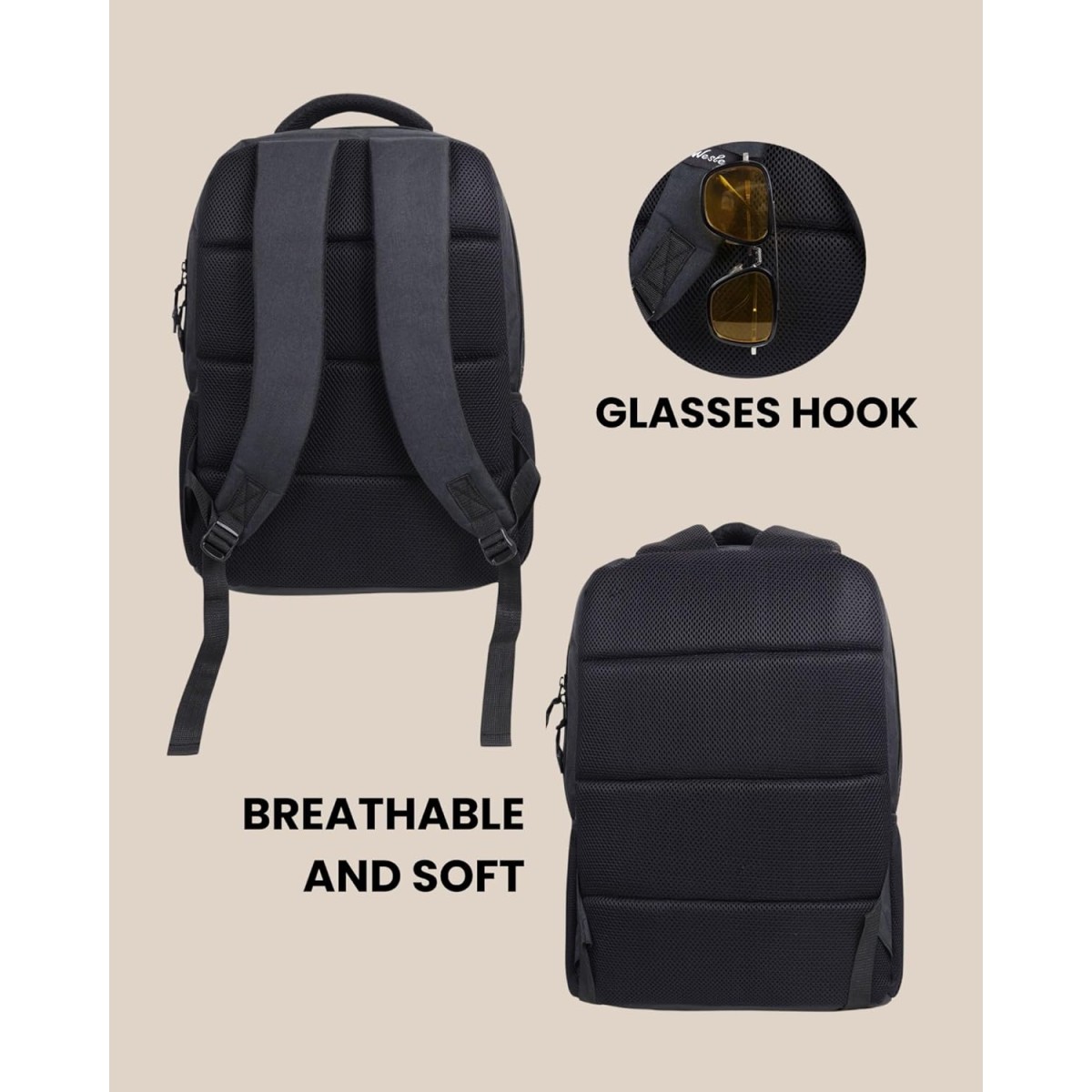 Wesley Milestone 2.0 Casual Waterproof Laptop Backpack/Office Bag/School Bag/College Bag/Travel Backpack (Dimensions:13x18 inches) (Compatible with 39.62cm(15.6inch Laptop) 30 L