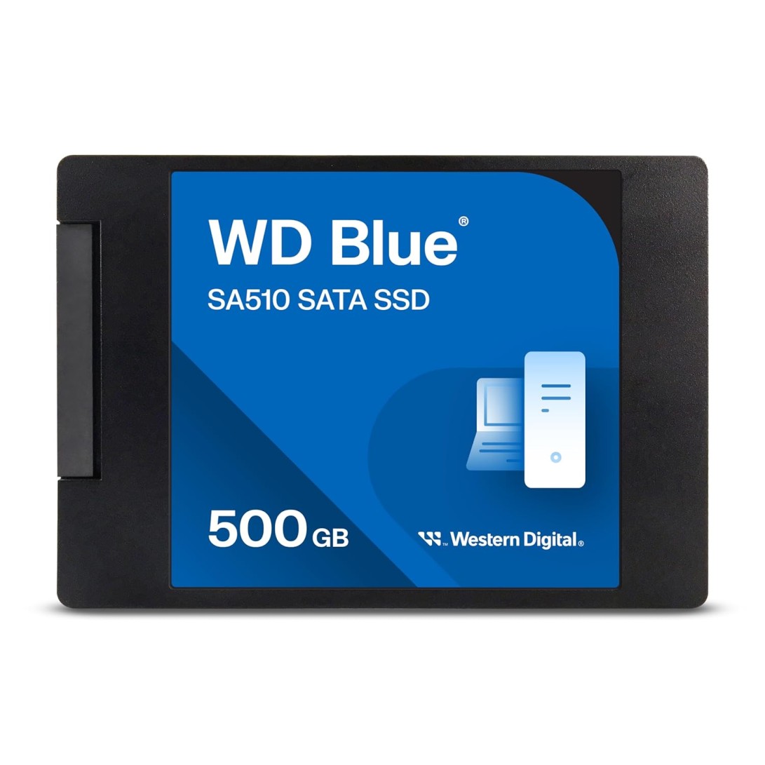 Western Digital WD Blue SA510 SATA 500GB, Up to 560MB/s, 2.5 Inch/7 mm, 5Y Warranty, Internal Solid State Drive (SSD) (WDS500G3B0A)