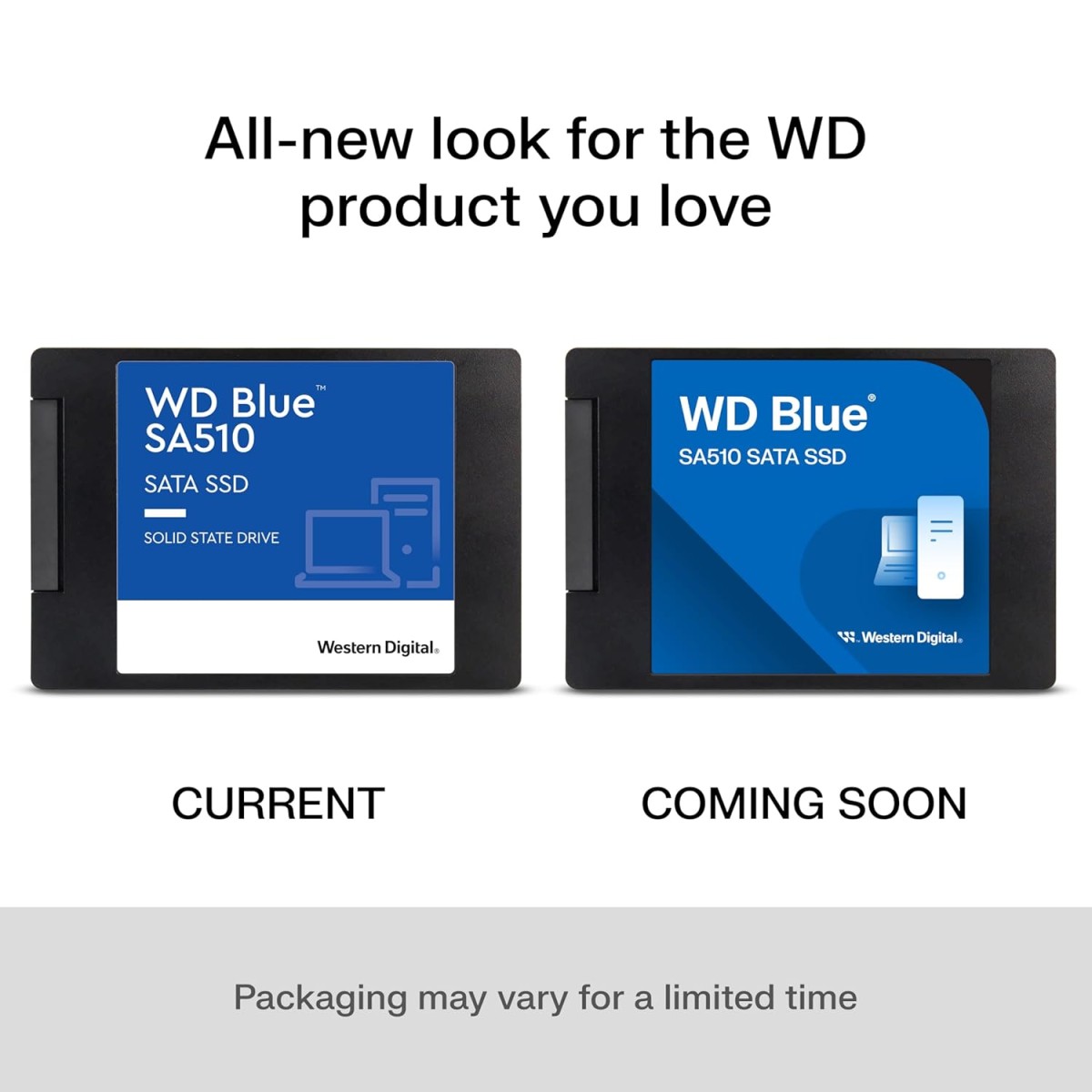 Western Digital WD Blue SA510 SATA 500GB, Up to 560MB/s, 2.5 Inch/7 mm, 5Y Warranty, Internal Solid State Drive (SSD) (WDS500G3B0A)
