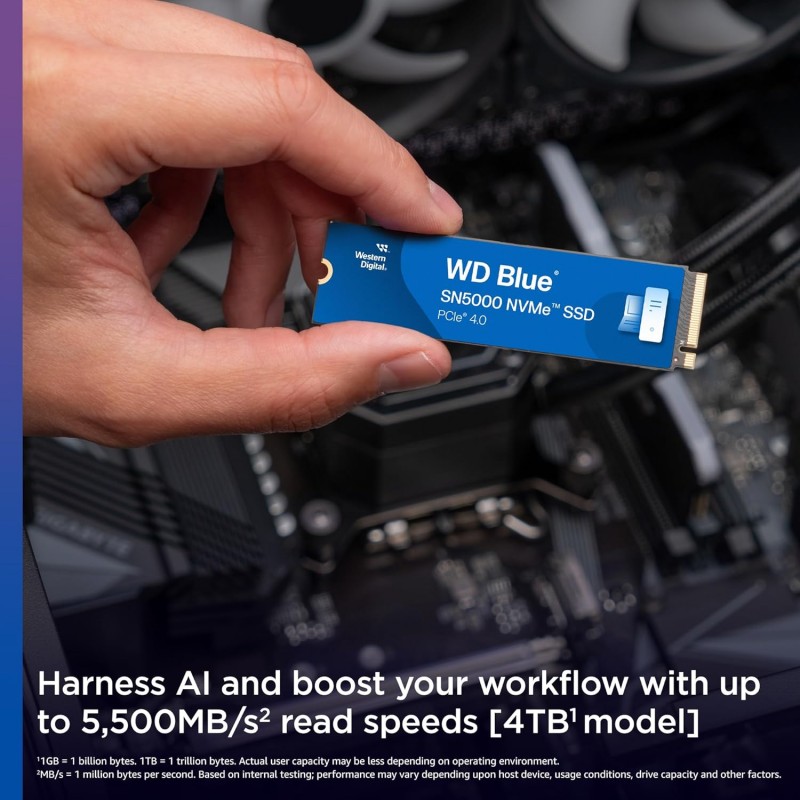 Western Digital WD Blue SN570 NVMe 250GB, Upto 3300MB/s, with Free 1 Month Adobe Creative Cloud Subscription, 5 Y Warranty, PCIe Gen 3 NVMe M.2 (2280), Internal Solid State Drive (SSD) (WDS250G3B0C)