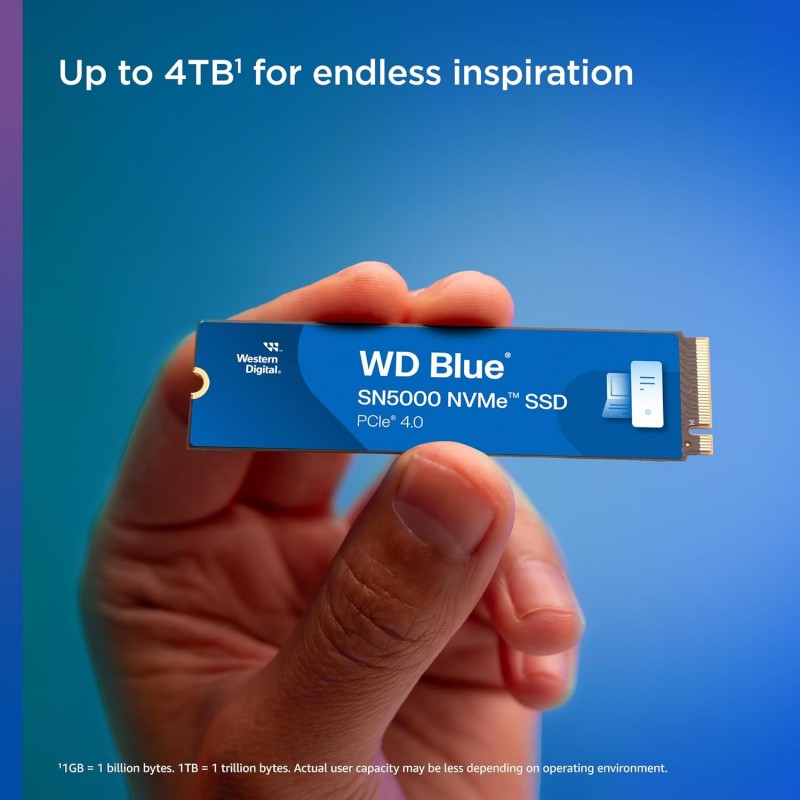 Western Digital WD Blue SN570 NVMe 250GB, Upto 3300MB/s, with Free 1 Month Adobe Creative Cloud Subscription, 5 Y Warranty, PCIe Gen 3 NVMe M.2 (2280), Internal Solid State Drive (SSD) (WDS250G3B0C)