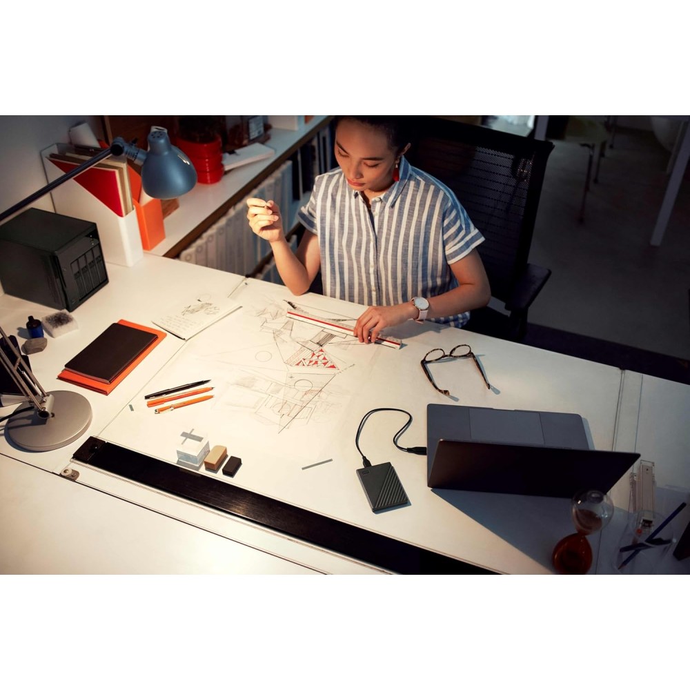 Western Digital WD My Passport 6TB Black - usb3.2_gen_2 Portable Hard Drive with Password Protection and Auto Backup Software