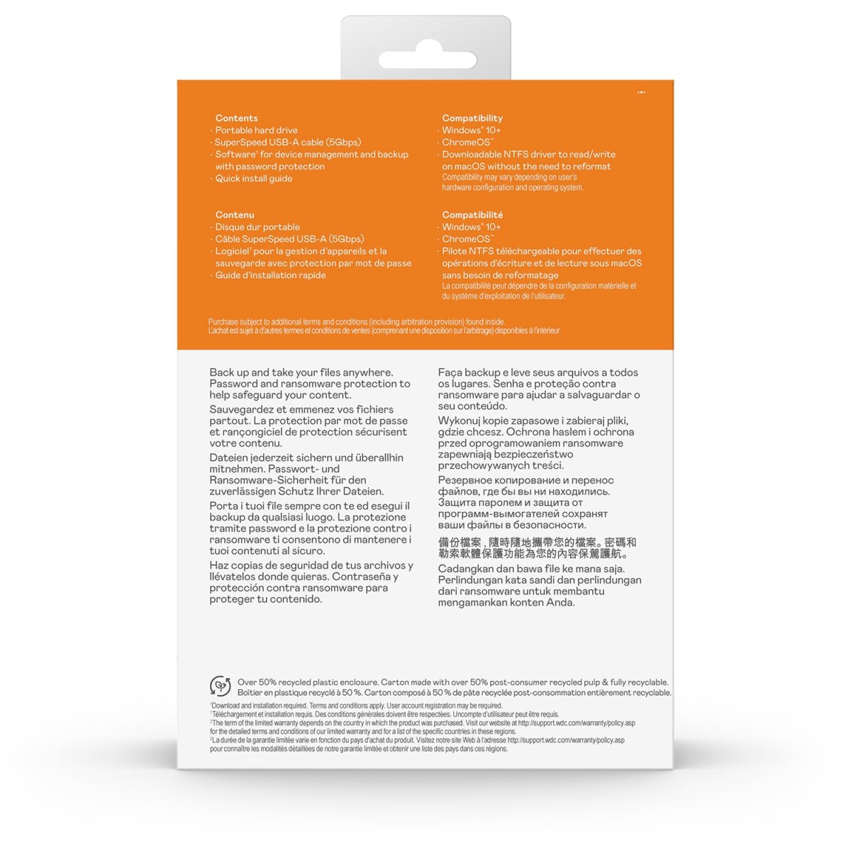 Western Digital WD My Passport 6TB Black - usb3.2_gen_2 Portable Hard Drive with Password Protection and Auto Backup Software