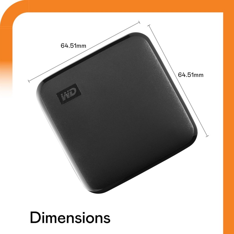 Western Digital Wd 1Tb Elements Portable SSD, 400Mb/S R, Upto 2 Meter Drop Protection, PC & Mac Compatible, 3 Y Warranty (BAYN0010BBK-WESN) Western Digital Wd 1Tb Elements Portable SSD, 400Mb/S R, Upto 2 Meter Drop Protection, PC & Mac Compatible, 3 Y Warranty (BAYN0010BBK-WESN)