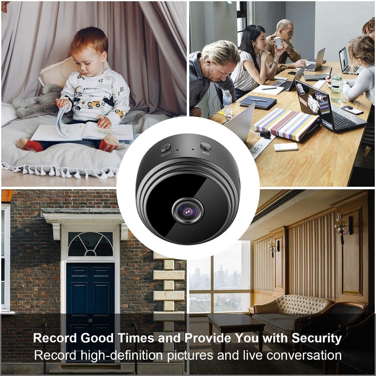 WiFi Spy Camera Hidden for Home Outdoor High HD Focus Spy Magnet Mini Live Stream Night Vision IP Wireless 1080P Audio Video Hidden Indoor Nanny Camera for Home Offices Security