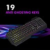 Wings grind usb-a 100 gaming keyboard with metallic casing 19 anti-ghosting key and changeable backlight black-