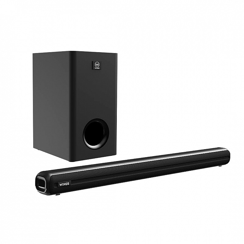 Wings Newly Launched Wings Centerstage 3000, 2.1 Channel Soundbar with 160W RMS, 5.0 Bluetooth, USB, Aux, HDMI Connection & Remote Control, Black, WL-CENTERSTAGE3000-BLK