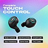 Wings Powerpods Wireless in Ear Earbuds with Powerbank Function, 150 Hours Playtime, Massive 2500mAh Digital Display Battery, Low Latency for Gaming (Black)