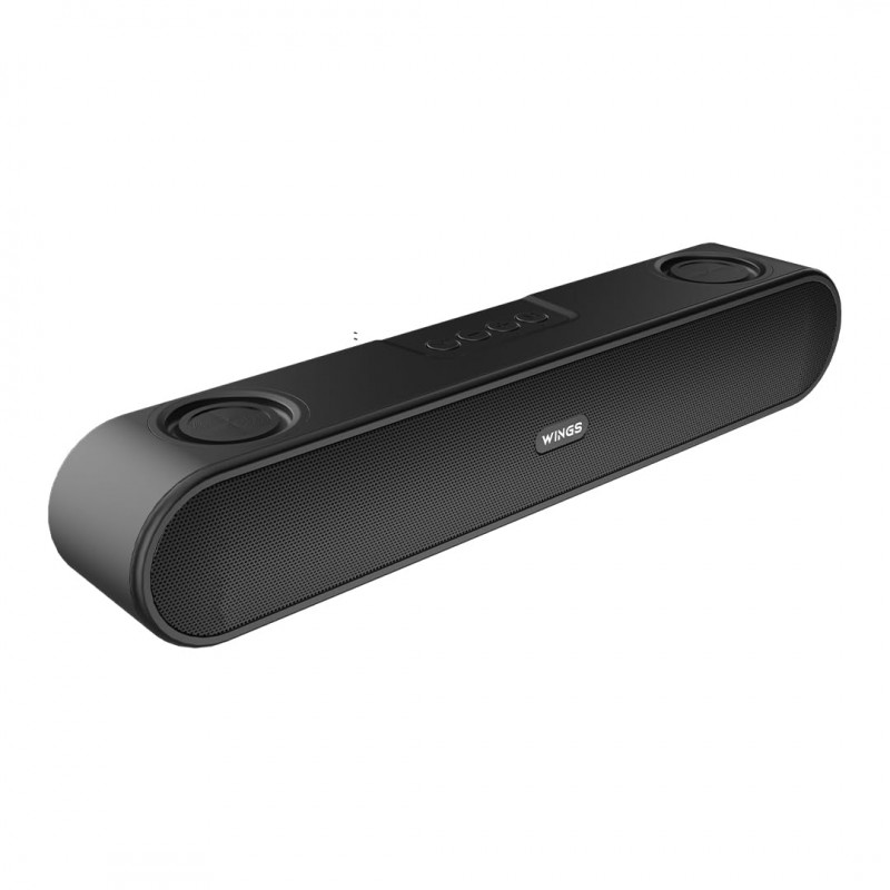 Wings Thunderbar 310 Mini Soundbar with Powerful 14 W Sound Output, Dual Passive radiators Bluetooth Wireless soundbar, Wireless soundbar with Bluetooth 5.1, Soundbars for TV, PC, Mobile