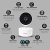 Wipro Smart Wireless Security CCTV Camera | 3 MP 1296p Full HD |AI Powered Motion Detection | Infrared Night Vision | 360° Panorama |Two-Way Communication| Alexa, Google Assistant & App Control, White