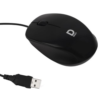 Wired Mouse DS111-Black with USB Type A Connector, 1200DPi, Lightweight | Marketed by Dell