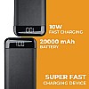 World Of PLAY 20000mAh Power Bank PBA20 Black with Li-Polymer Batteries and Fast Charging Smart Watches Neckbands Other Devices