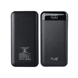 World Of PLAY 20000mAh Power Bank PBA20 Black with Li-Polymer Batteries and Fast Charging Smart Watches Neckbands Other Devices