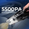 Woscherr 578 Tyre Inflator & Car Vacuum Cleaner 2 in 1, DC12V|150 PSI Air Pump for Car Tyre|120 Watt Car Vacuum Cleaner High Power 5500PA Handheld & LED Light, Long Power Chord for Wet/Dry Use
