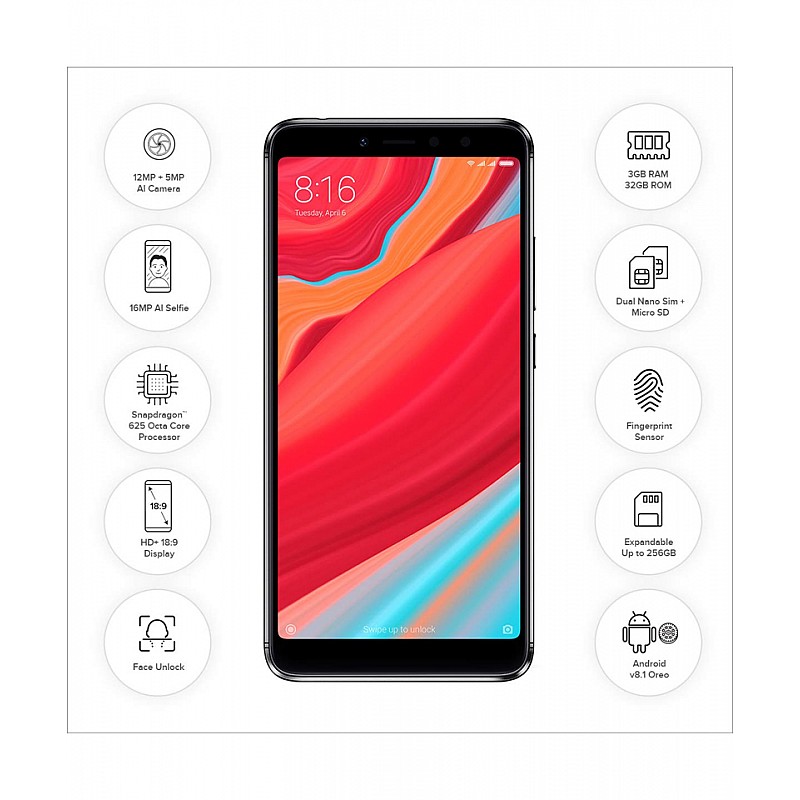 Redmi Y2 Blue, 64 GB  4 GB RAM (Refurbished)