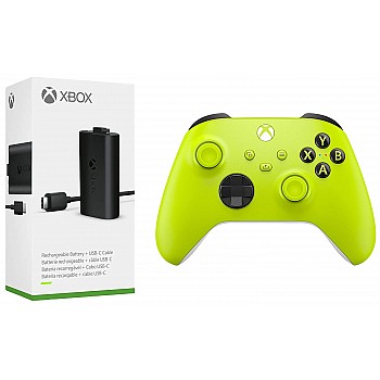 Xbox Play and Charge Kit V2 (Type-C)+Microsoft Xbox Wireless Controller Electric Volt