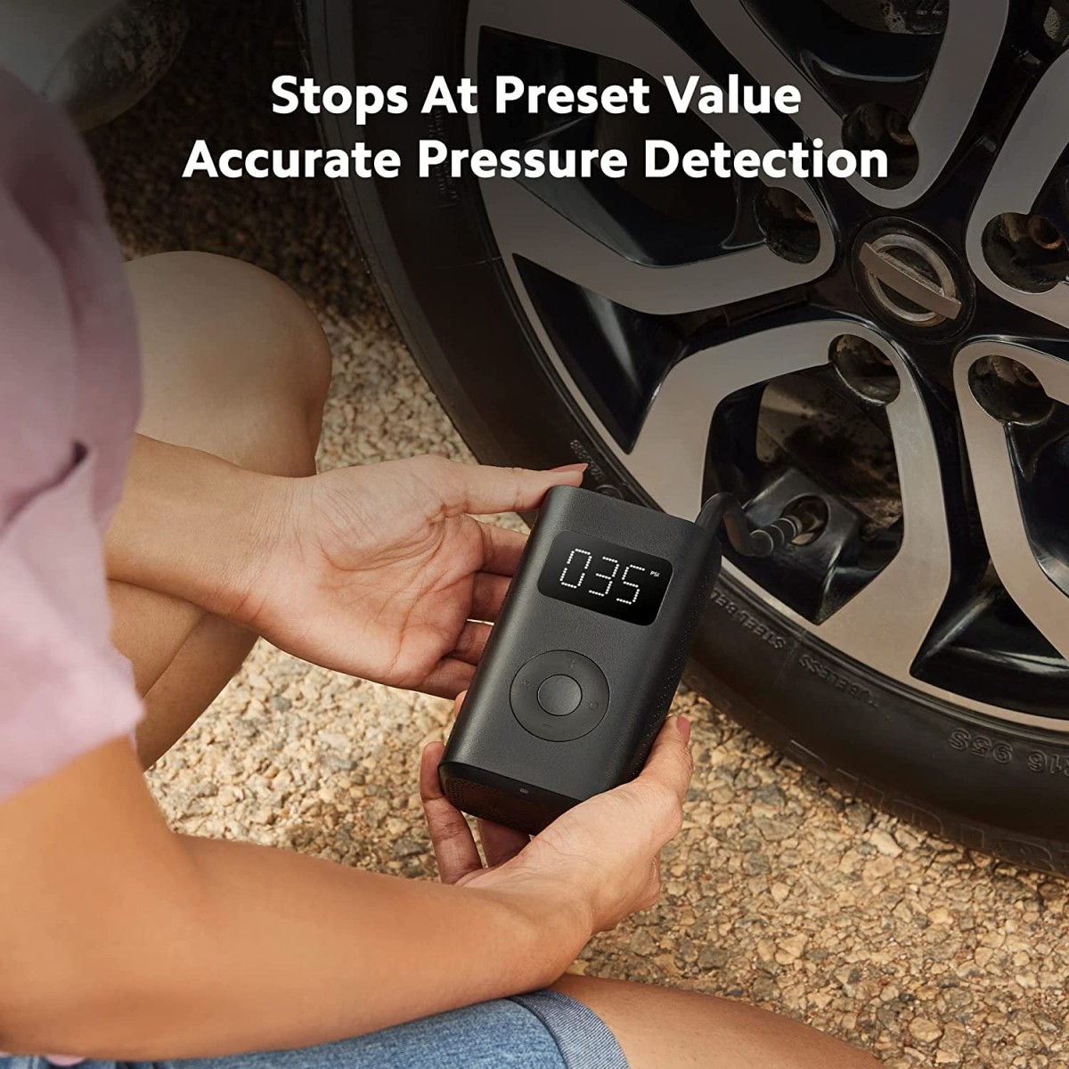 Xiaomi 150 PSI Portable Electric Tyre Air Pump for Car & Bike Digital Display 5 Air Fill Modes LED Light Type C