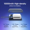 Xiaomi Pocket Power Bank 10000mAh 22.5W with Built-in Cable | Super Fast Charging PD |Smart 12 Layer Protection|Triple Output Ports|Supports Android,Apple, Tablets, Earbuds,Watch(MI Powerbank),Blue