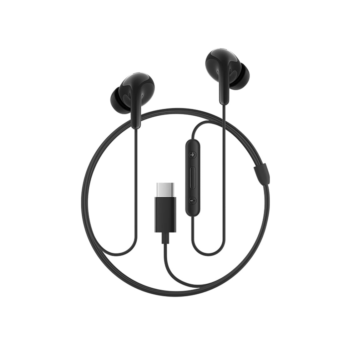 Xiaomi Type-C in-Ear Earphones with 12.4mm Drivers, HD Microphone, and IP54 Dust & Water Resistance (Black)