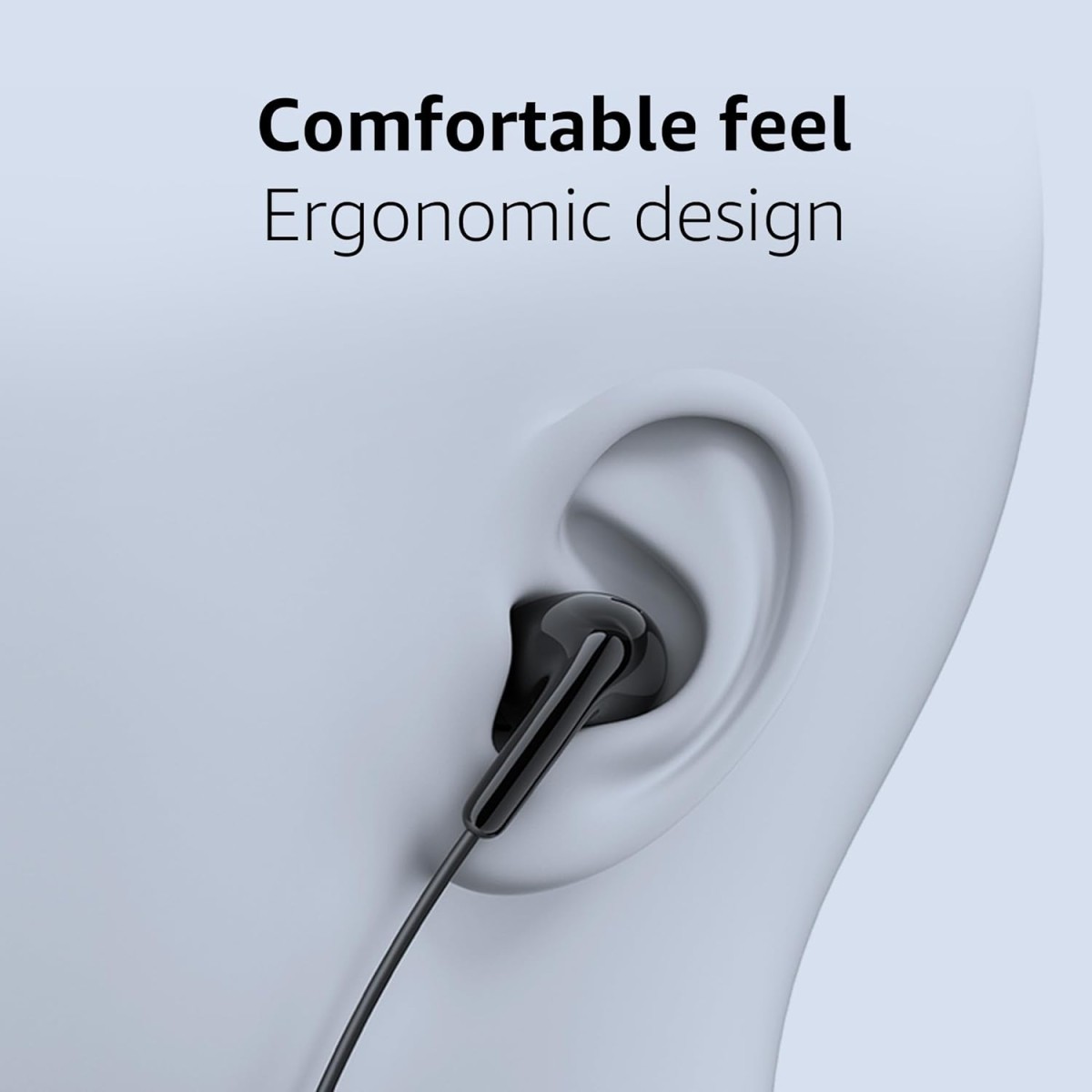 Xiaomi Type-C in-Ear Earphones with 12.4mm Drivers, HD Microphone, and IP54 Dust & Water Resistance (Black)