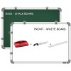 YAJNAS White Board 1.5x2 Feet Non-Magnetic | Double Sided Whiteboard & Chalkboard for Kids Study, Home Classroom, Office Teaching YAJNAS White Board 1.5x2 Feet Non-Magnetic | Double Sided Whiteboard & Chalkboard for Kids Study, Home Classroom, Office Teaching