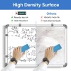 YAJNAS White Board 1.5x2 feet Non Magnetic Double Sided White Board and Chalk Board, Includes 1 White Board, 1 Whiteboard Duster, 1 White Board