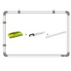 YAJNAS White Board 1.5x2 feet Non Magnetic Double Sided White Board and Chalk Board, Includes 1 White Board, 1 Whiteboard Duster, 1 White Board