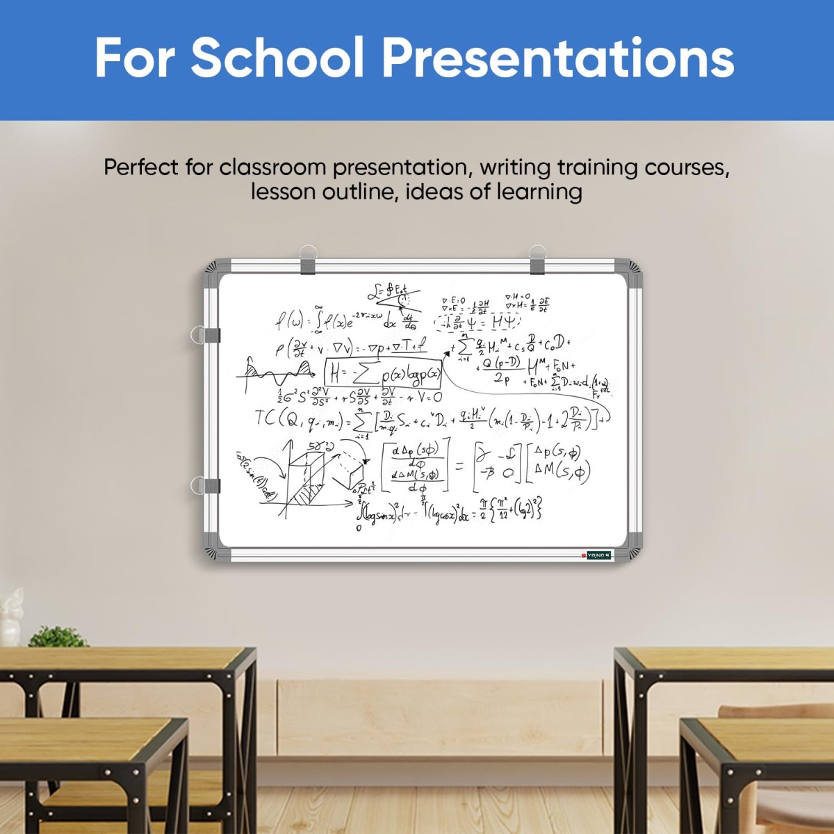YAJNAS White Board 1.5x2 feet Non Magnetic Double Sided White Board and Chalk Board, Includes 1 White Board, 1 Whiteboard Duster, 1 White Board