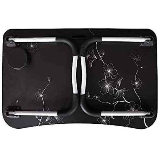 YAJNAS Wooden Multipurpose Foldable Laptop Table with Cup & Tab Holder| Table Holder Study Table Color - Black YAJNAS Wooden Multipurpose Foldable Laptop Table with Cup & Tab Holder| Table Holder Study Table Color - Black