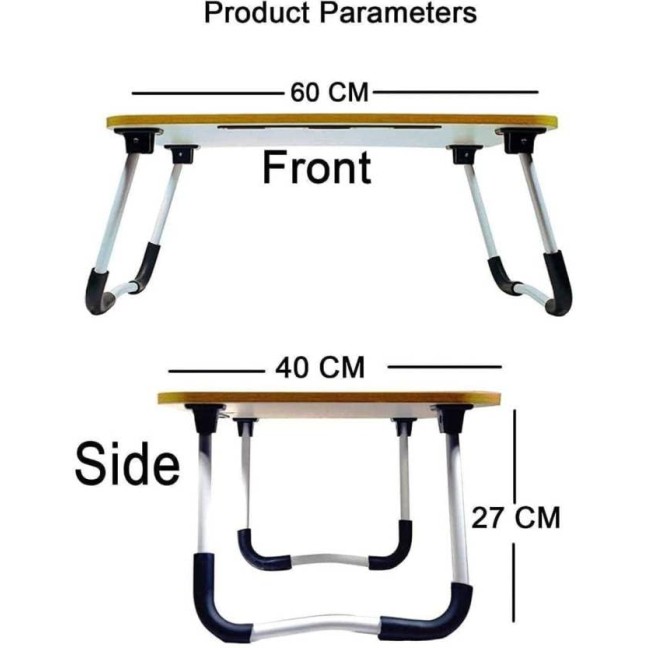 YAJNAS Wooden Multipurpose Foldable Laptop Table with Cup & Tab Holder| Table Holder Study Table Color - Black YAJNAS Wooden Multipurpose Foldable Laptop Table with Cup & Tab Holder| Table Holder Study Table Color - Black
