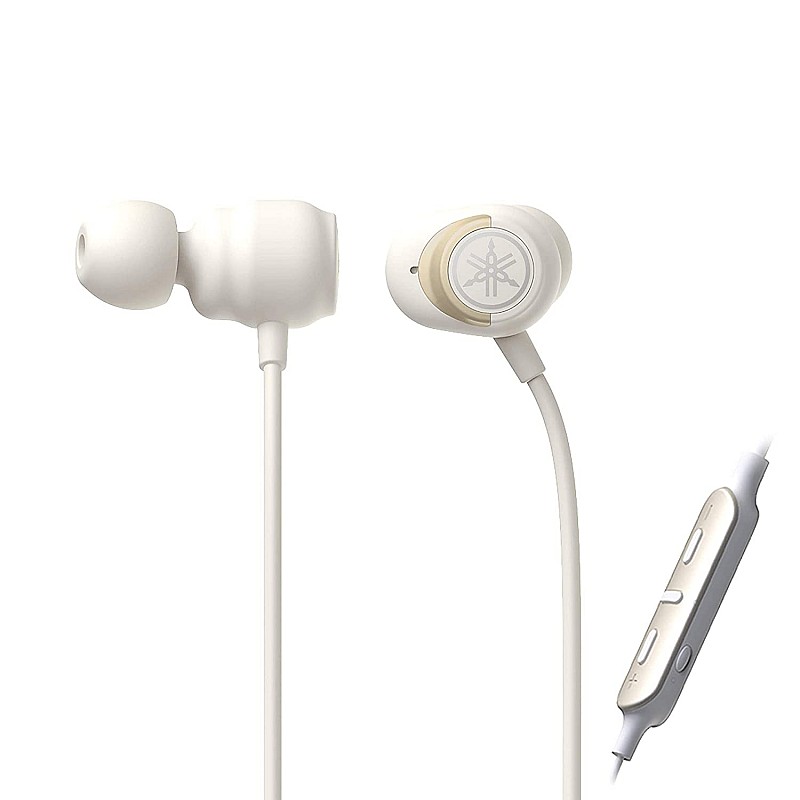 YAMAHA EP-E50A Wireless Bluetooth in Ear Neckband Headphone with mic   (White)