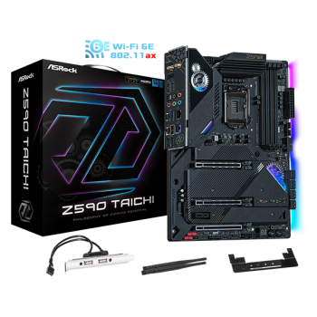 ASRock Z590 Taichi LGA 1200Socket ATX Intel Z590 Chipset DDR4 Motherboard for Desktop ASRock Z590 Taichi LGA 1200Socket ATX Intel Z590 Chipset DDR4 Motherboard for Desktop