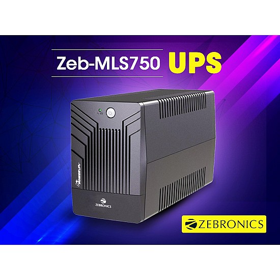 Zebronics MLS750 UPS Micro Load UPS for Surveillance CCTV/Broadcast Studio/Medical equipments