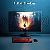 ZEBRONICS A24FHD LED Monitor, 24 inch (60.96cm), 250 nits, 100Hz, Slim Design, FHD, 1080p, Wall Mountable, HDMI, VGA, Ultra Slim Bezel, Metal stand, Built-in Speakers