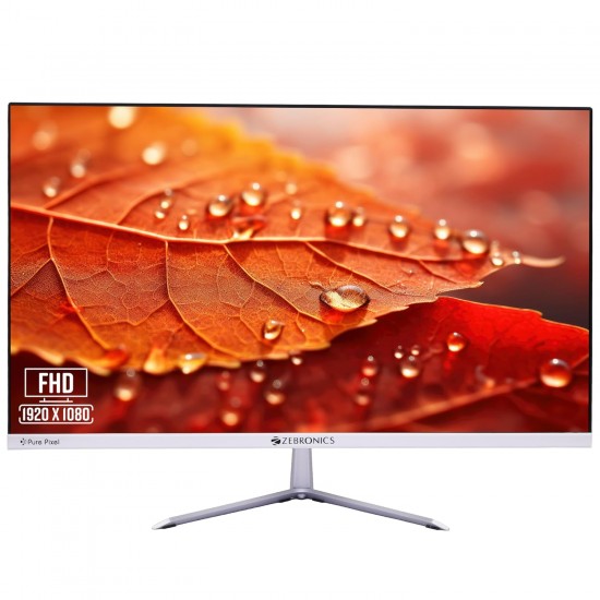 ZEBRONICS A27FHD LED, Gaming Monitor, 27 inch (68.58cm), 300 nits, 165hz, Slim Design, FHD, 1080p, Wall Mountable, HDMI, DisplayPort, USB Port, Metal Stand, Built-in Speakers