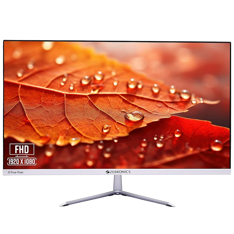 ZEBRONICS A27FHD LED, Gaming Monitor, 27 inch (68.58cm), 300 nits, 165hz, Slim Design, FHD, 1080p, Wall Mountable, HDMI, DisplayPort, USB Port, Metal Stand, Built-in Speakers