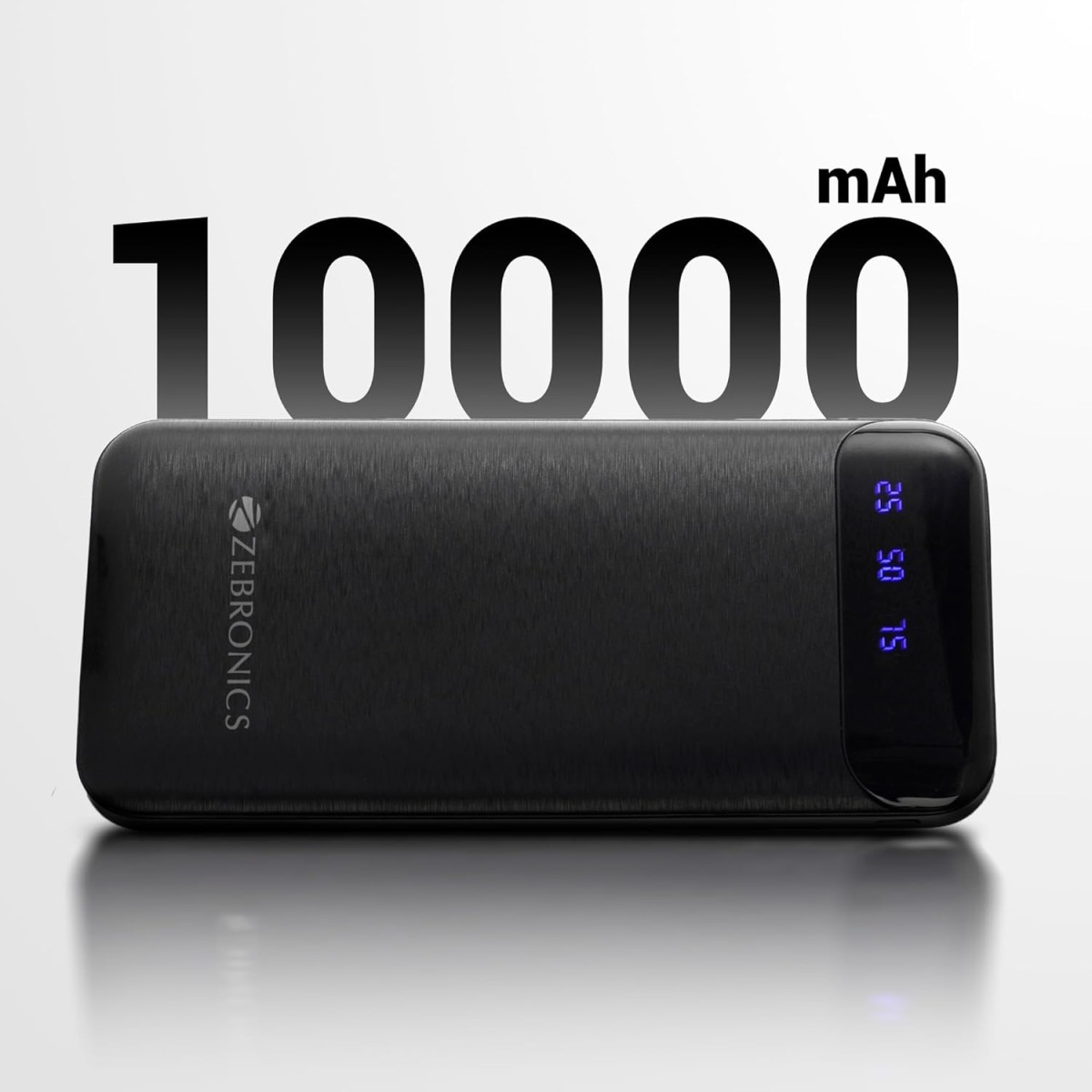 ZEBRONICS MB10000S4 Power Bank, 10000 mAh, 12W, Dual USB Output, Type C & Micro USB Input