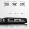ZEBRONICS MB10000S4 Power Bank, 10000 mAh, 12W, Dual USB Output, Type C & Micro USB Input