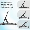 ZEBRONICS MS80 Mobile Holder with Adjustable Height, 10°- 50° Multiangle Adjustment, Foldable Design, Anti Skid Base, Matte Finish (Black)