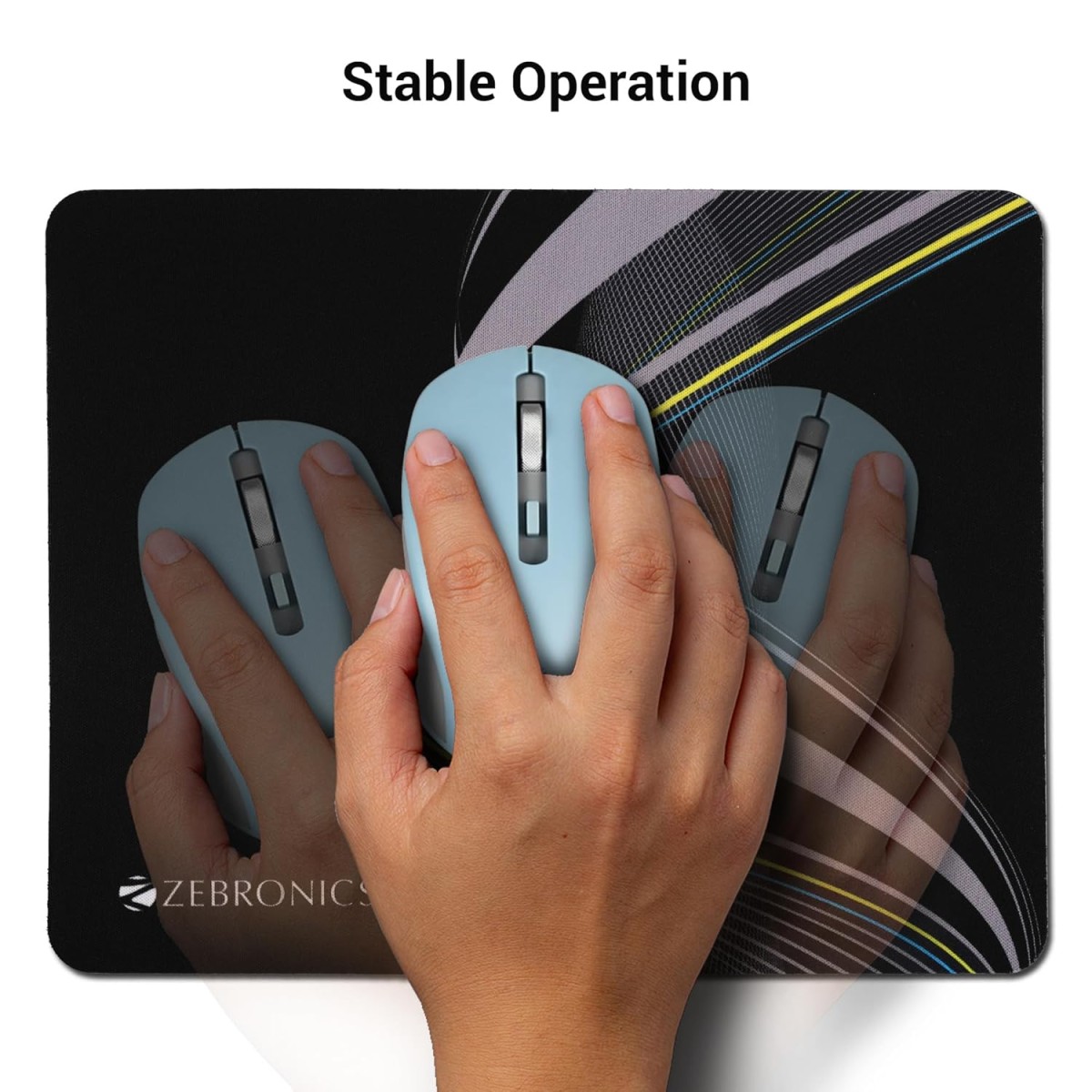 ZEBRONICS MSP-X1 Mouse Pad, for Speed and Precision Operation, Smooth Cloth Surface, Roll and Go, Optimised for All Mouse Sensors
