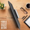 ZEBRONICS NS2000V Vertical Laptop Stand, Devices up-to 2.5cm Thickness, Minimalist & Compact, Matte Design, CNC Crafted Aluminum Body, Non-Slip Silicone Pads