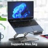ZEBRONICS NS3000 PRO 360° Rotatable Laptop Stand, Supports up to 17” (43cm) Laptops, Tablets, Supports Max 5kg, Carbon Steel with Anti Rust Body, Anti-Slip/Scratch Silicone Pads