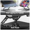 ZEBRONICS NS3000 PRO 360° Rotatable Laptop Stand, Supports up to 17” (43cm) Laptops, Tablets, Supports Max 5kg, Carbon Steel with Anti Rust Body, Anti-Slip/Scratch Silicone Pads