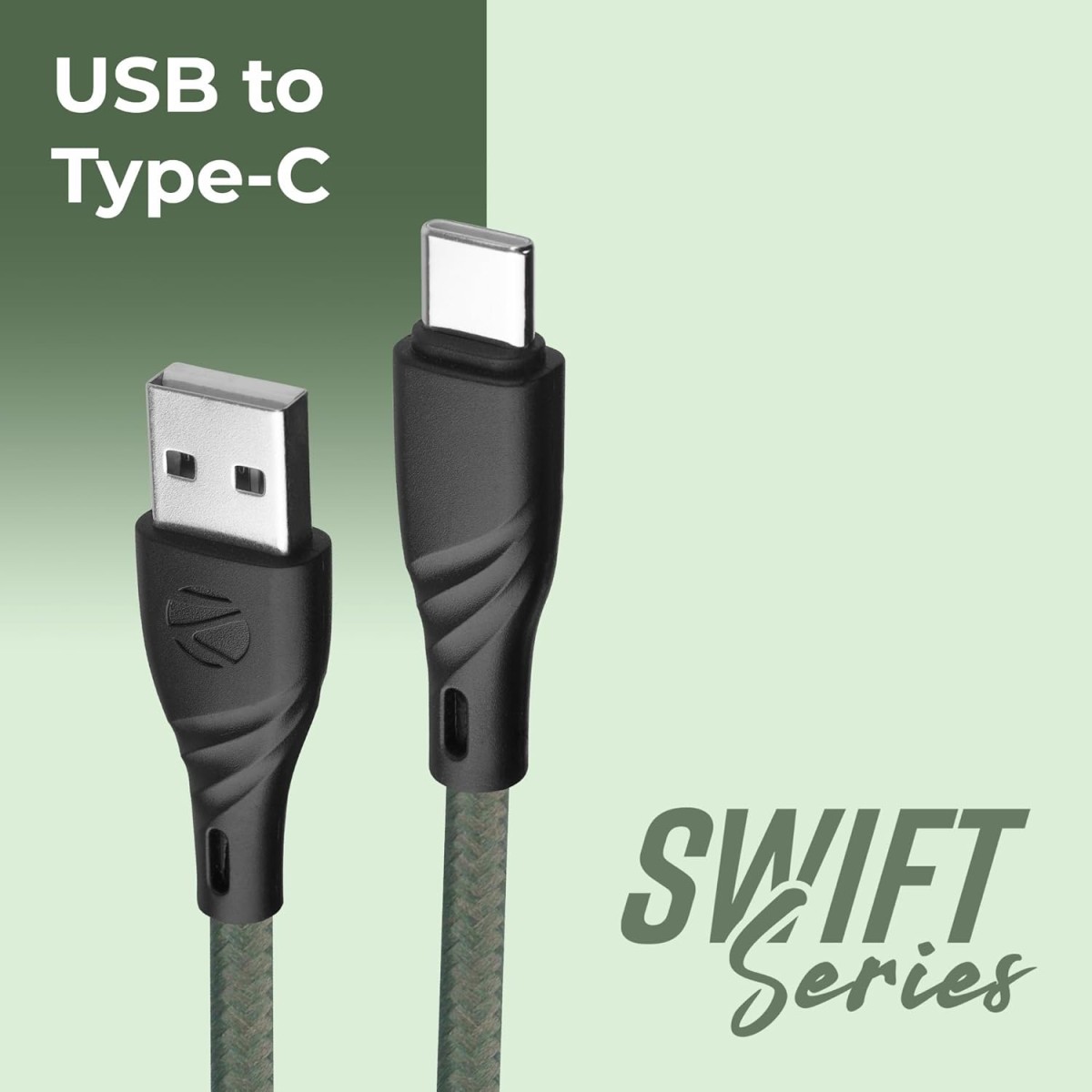 ZEBRONICS TU800P USB - Type C Braided Cable, 80 Watts, Rapid Charging, Charge & Sync, 1 Meter, Compatible with iPhone 15 | Samsung | OnePlus | Xiaomi | Realme | Oppo