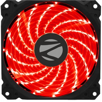 ZEBRONICS ZEB-PGF110 120mm Red Premium Chassis Fan, with High Speed 43.5CFM Airflow, Hydraumatic Bearing, 33 LEDs, Anti Vibration Pads, 4 Pin Molex and 3 Pin Connector.