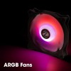 ZEBRONICS ZEB-PGF500C 120mmx3 Premium Chassis ARGB Fans Combo Kit with RGB Controller, Remote, 35CFM Airflow, RGB Sync, Hydro Bearing, Inner Glow with 8 LEDs, ARGB Extender and Dual 3 Pin Connector.