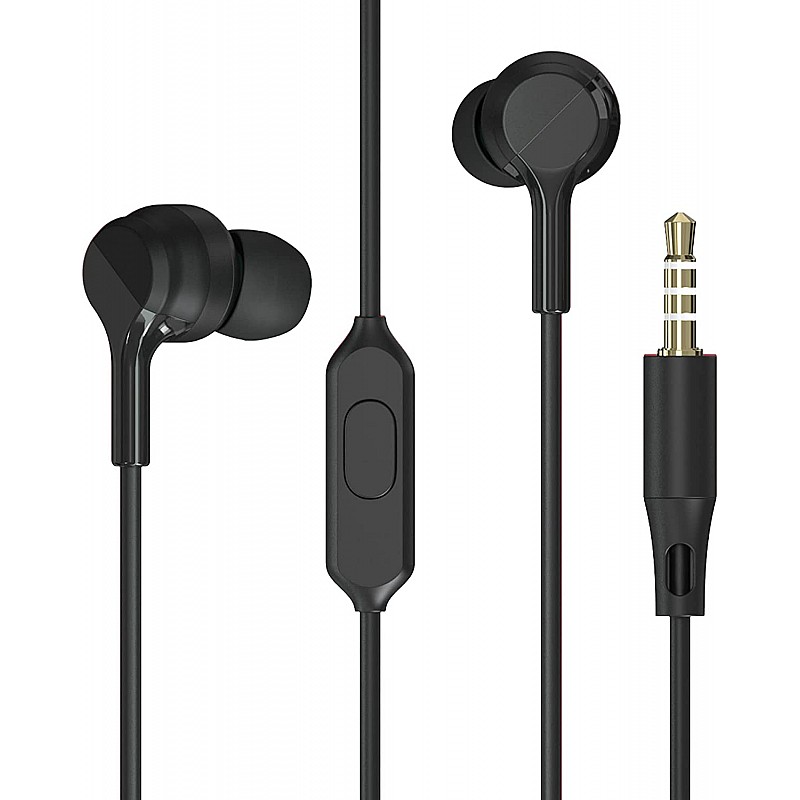 ZEBRONICS Zeb-BRO PRO in Ear Wired Stereo Earphones with Mic,  with  1.2 Metre Cable (Black)