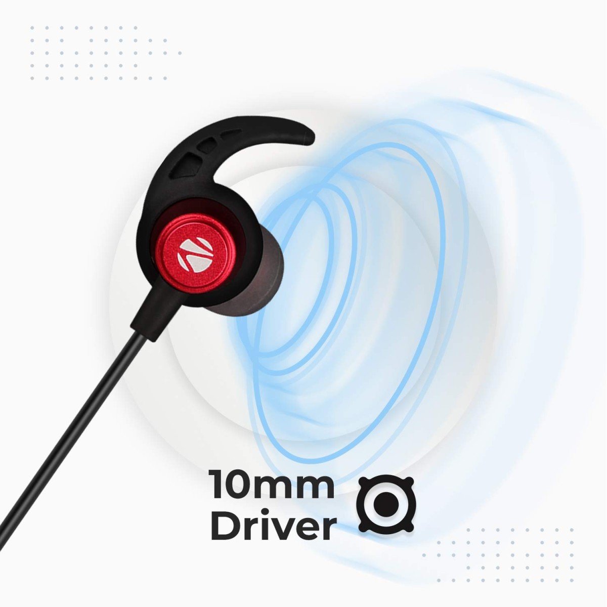 ZEBRONICS Zeb-Buds C in Ear Type C Wired Earphones with Mic Red